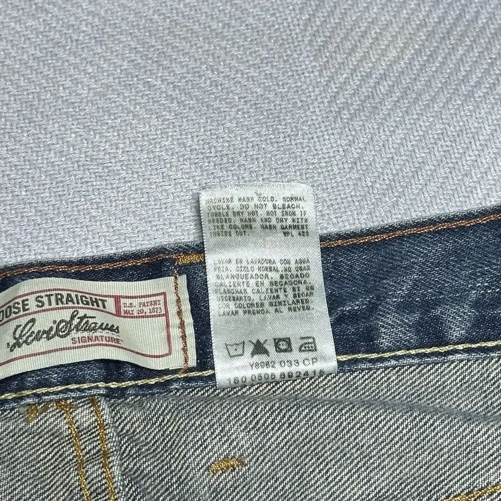 Vintage Y2K Levi's Signature Loose Straight Blue Denim‎ Jeans Men's 34x32.5**